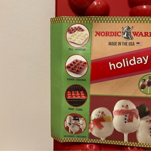 Cake Pops Holiday Snowman Shaped Baking Pan 12 Cavity NWT - Picture 3 of 5